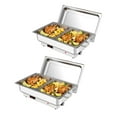 thumbnail image 1 of Towallmark Electric Chafing Dish Buffet Set 2 Pack, 2 x 4.5QT Food Servers and Warmers, Stainless Steel Commercial Catering Food Warmers with Temperature Control Display for Weddings, 1 of 7