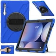 thumbnail image 2 of For Samsung Galaxy Tab S10 Ultra/S9 Ultra/S8 Ultra Case 14.6 inch SM-X920/SM-X910/SM-X900, 360 Hand Strap, Shoulder Strap, Kickstand, Rugged Drop Protection, Blue, 2 of 7