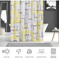 thumbnail image 6 of Yellow Shower Curtain for Bathroom,Abstract Modern Shower Curtain for Bathroom Decor,Waterproof Waffle Textured Fabric Standard Shower Curtain for Bathtub,72 Inch Length Butter Pale Yellow, 6 of 6
