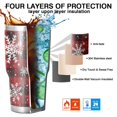 thumbnail image 7 of 30oz Red and Black Christmas Snowflake Pattern Tumblers Stainless Steel Tumbler with Lid and Straw,Vacuum Insulated Double Wall Travel Tumbler Cups Mug with Cleaning Brush for Coffee,Tea, 7 of 7