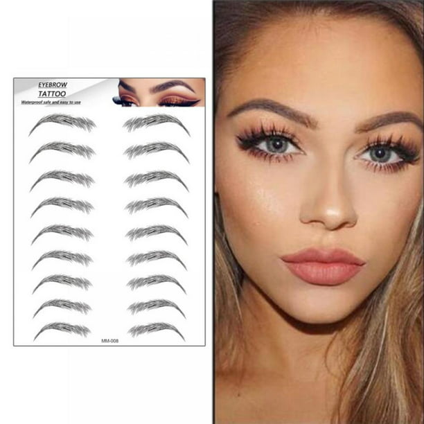 Temporary Brow Tattoo | Waterproof Eyebrow Stickers, False Tattoos Hair  Like Peel Off Instant Transfer Eyebrows For Women And Men | Natural Strokes,  Shaping 