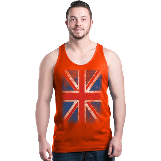 Shop4Ever Shop4Ever Men's Union Jack British Flag UK Graphic Tank Top