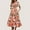 1-Orange White, variant on Women's Maternity Dress Short Sleeve Pleated Flowing Pregnancy Beach Dresses