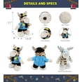thumbnail image 3 of DolliBu Standing Moose Police Officer Plush Toy - Soft Moose Cop Stuffed Animal Dress Up with Cute Cop Uniform and Cap Outfit - 13.5 Inches, 3 of 7
