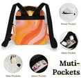 thumbnail image 4 of Abstract Orange Swirl Pattern Design Small Backpack Cute Mini Backpacks For Woman Lightweight Daypacks, 4 of 8