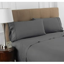 Set of 4 Luxury Pillowcases (Grey Color) Available Standard Size 30"x 20", Soft & Durable Cotton Blend, Machine Washable, Hotel Quality Bed Pillow Covers