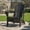 black, variant on ENYLAY Folding Adirondack Chair with Dual Cup Holders & Phone Holder, All-Weather HDPE Fire Pit Chairs for Outdoor, Patio, Poolside, Garden(White)