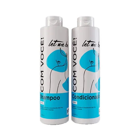 Let Me Be - Linha com Voce - Kit Shampoo e Condicionador Biotina (2 x 1 L) - (With You Collection - Set with Biotin Shampoo and Conditioner (2 x 33.82 Fl Oz))