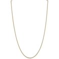 thumbnail image 2 of Avariah Diamonds Solid 14K Yellow Gold 1.7mm Rhodium-plated Spiga Chain - 18"- Made In Italy, 2 of 8