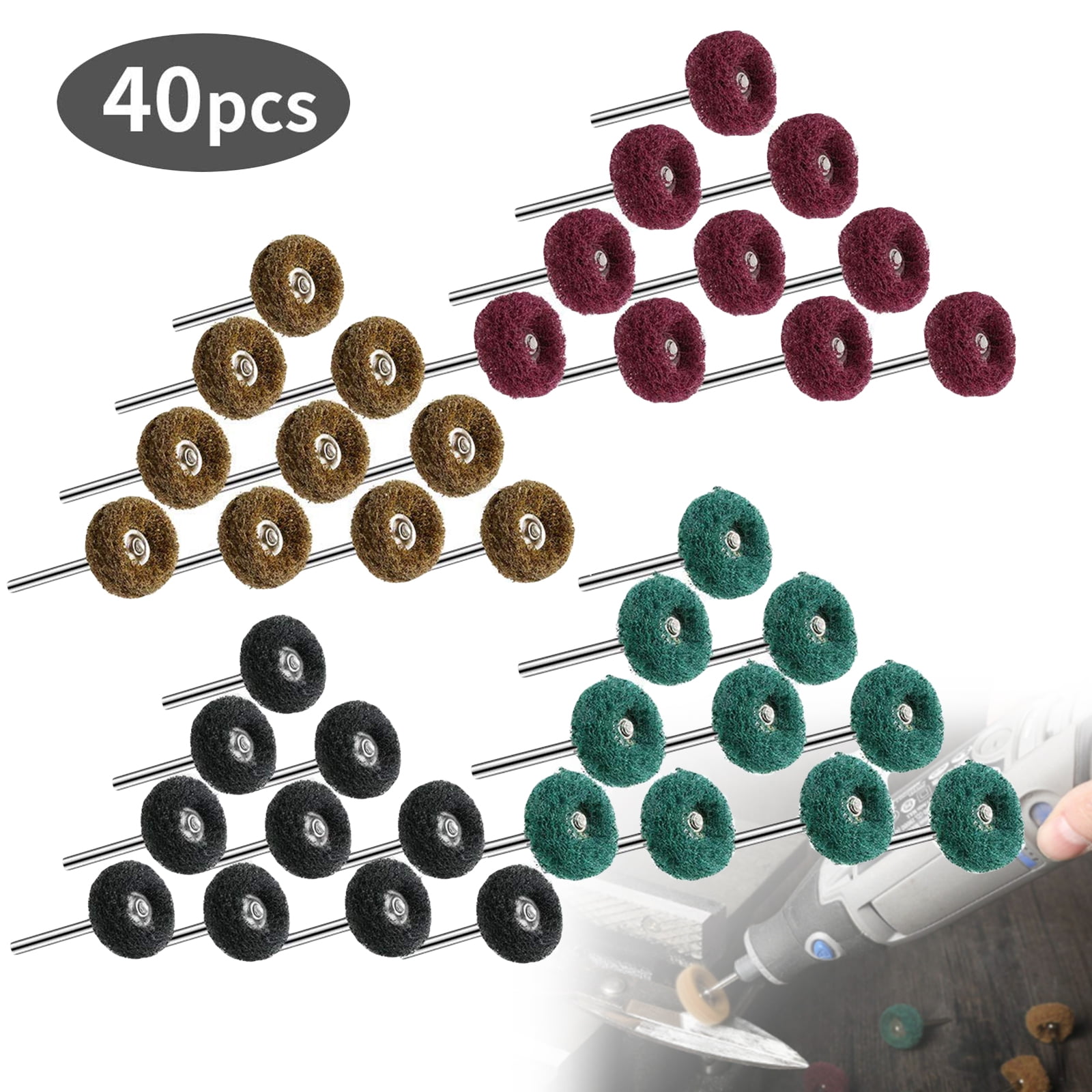 40pcs 25mm Wheel Grinding Buffing Polishing Wheels Set for Dremel