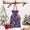thumbnail image 6 of Fuzoiu Paint Butterflies Print Christmas Gift Bag,Burlap Gift Bag with Drawstring Closure & Hang Tag,Perfect for Holidays, Birthdays, and Special Occasions-Small, 6 of 7