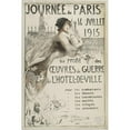 thumbnail image 2 of Anonymous 17x24 Gold Ornate Framed and Double Matted Museum Art Print Titled - Paris Day (1915), 2 of 4