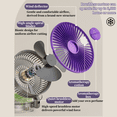 thumbnail image 5 of SpaceMuse Portable Desk Fan, USB Small Rechargeable with 8-Hour Battery, 3 Speeds Quiet Personal Fan for Bedroom Dorm Office Outdoor Camping (White), 5 of 7