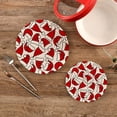 thumbnail image 2 of Christmas 2 Pack Pot Holders Trivets, Heat Resistant Hot Pads for Kitchen Table Decoration Trivets for Hot Dishes/Pot/Bowl/Teapot/Kitchen Hot Pads Trivets, 7" + 9.45", 2 of 7