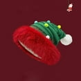 thumbnail image 2 of Christmas Hat 2025 Fluffy Beanie Santa Hat for Adults with Furry Pompom Party Hat for New Year Xmas Festival, 2 of 3