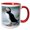 Red/White, variant on 3drose, Atlantic Puffin, Fratercula Arctica, Machias Seal Island, Maine, 15oz Two-tone Red Mug