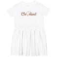 thumbnail image 3 of Inktastic Cleveland Heart Cursive Orange Girls Toddler Dress, 3 of 5