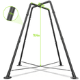 thumbnail image 3 of Yacona X-Shaped Swing Set, Sensory Swing with Stand, 330lbs Swing Stand Frame with Play Tent, Hammock Chair for Kids and Adults, Green, 3 of 10