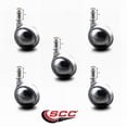 thumbnail image 2 of 2.5 Inch Bright Chrome Metal Ball Caster – 7/16” Grip Ring Stem – Set of 5 – SCC, 2 of 2