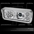 thumbnail image 3 of DNA Motoring Heated Lens Projector LED Headlights for 81-19 Freightliner Kenworth, Chrome, 3 of 12