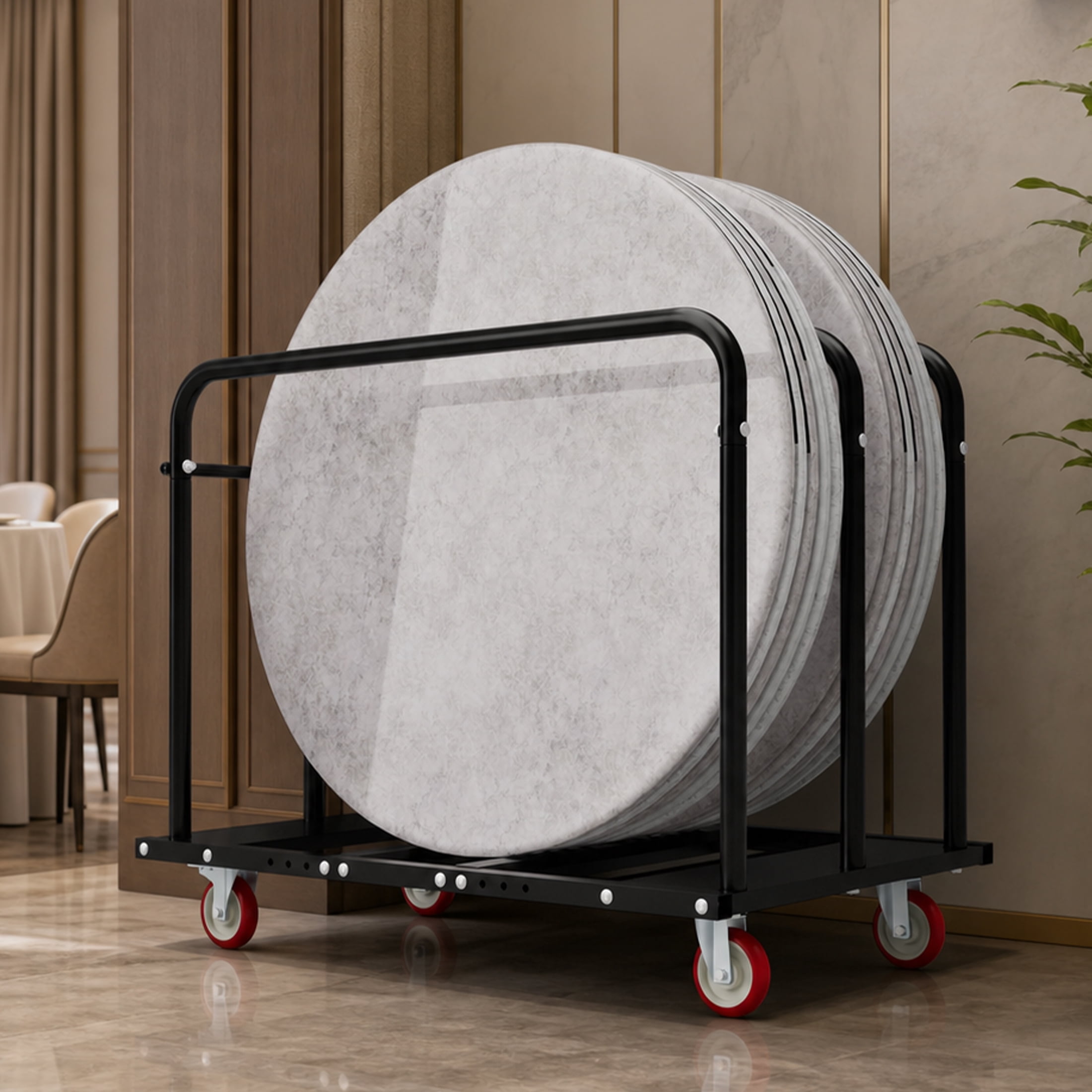 Heavy-Duty Dolly, 1000 LBS Capacity, 2-in-1 Design, Expandable Base, 360° Swivel Wheels
