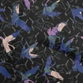 thumbnail image 1 of oneOone Cotton Cambric Blue Fabric Asian Japanese Bird Craft Projects Decor Fabric Printed By The Yard 42 Inch Wide, 1 of 5