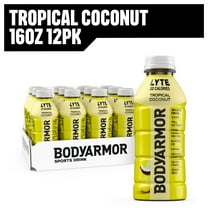 BODYARMOR Lyte Tropical Coconut Electrolyte Sports Drink, 16 fl oz, 12 Pack Bottles