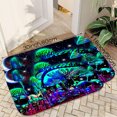 thumbnail image 6 of Neon Mushroom Plush Flannel Bath Rug 16x24 Inches, Quick Dry Absorbent Non Slip Mat for Bathroom Sink Tub, 6 of 8