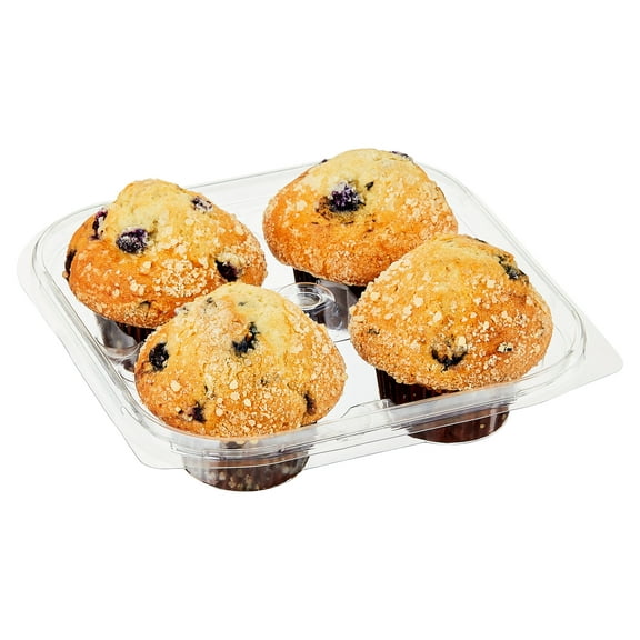 Marketside Blueberry Regular Muffins, 14 oz, 4 Count
