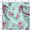 thumbnail image 2 of Soimoi Blue Fabric - By the Yard - 56 Inch Wide - Rose Floral Pattern Textile - Romantic and Delicate Designs for Stylish Projects Printed Fabric, 2 of 6