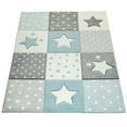 thumbnail image 5 of Kids Rug with Stars for Nursery Checkered in Blue, 5 of 5