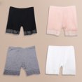 thumbnail image 1 of Bermudas Pantalones cortos de seguridad contra la luz para mujer, mallas cortas de cintura alta sólidas de encaje suave Hipster Cgtredaw Encaje Grande Negro Beige Blanco Gris M para Mujer, 1 of 1