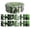 Green & Black, variant on Soimoi 40Pcs Check & Tartan Print Precut Fabrics Strips Roll Up 1.5x42inches Cotton Jelly Rolls For Quilting - Green & Black