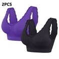 thumbnail image 5 of SHTXOZHI Sports Bras for Women Seamless Wireless Lace Bralette Push Up No Underwire Bras 2/3 Pack, 5 of 8