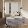 thumbnail image 2 of Sonoma 48 in W x 22 in D Dark Grey Single Bath Vanity and Carrara Marble Top, 2 of 11
