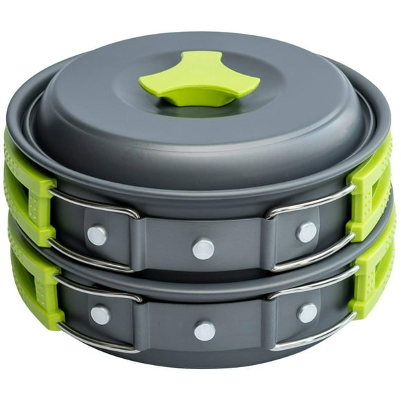 Kit de utensilios de cocina para acampar MalLome, juego de ollas de 3 litros para mochileros