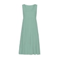 thumbnail image 4 of FcBaudy Robes d'Été pour Femmes, Robes pour Femmes, Jupe pour Femmes Robe d'Été pour Femmes à Col Rond Imprimée Sans Manches Robe de Plage pour Femmes Jupe en Coton, 4 of 8