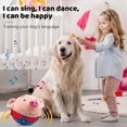 thumbnail image 4 of Music Vibration Bouncing Ball Active Moving Pet Electric Plush Toy Interactive Talking Squeaky Toy for Pets Dog Cats Accessories Supplies, 4 of 5