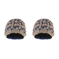 thumbnail image 1 of ZheElen Bonnet Femme Floral Chapeau Chimio Cancer Bonnet Décontracté Bleu Foncé 2Set, 1 of 6