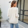 thumbnail image 4 of Women's Full Zip Knit Cardigan Sweater, Long Sleeve Relaxed Fit Crew Neck Layering Top for Casual Everyday Wear, 4 of 4