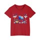 thumbnail image 1 of Vestido Corto de Verano Niños Niños Niñas Camiseta de Algodón Cuello Redondo Lindo Día de la Independencia Imprimir Top, 1 of 7