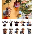 thumbnail image 4 of Lindo colgante de vaca de dibujos animados, decoración para árbol de Navidad, adornos para el hogar, 4 of 6