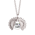 thumbnail image 1 of Amor LGBT Arcoiris de corazon de tinta Collar de girasol collar collar collar colgante, 1 of 3