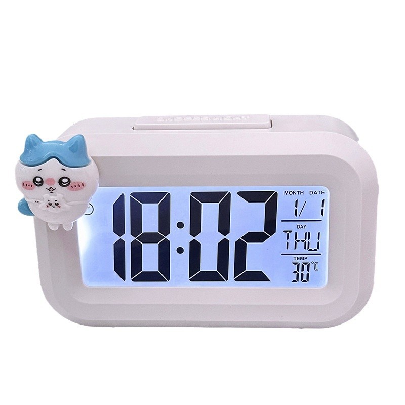 Chiikawa Style Multifunctional Alarm Clock For Learning Timed Night Light Exquisite Desktop Clock Cute Alarm Clock Gift