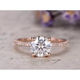 thumbnail image 3 of 1.50 Carat Solitaire Moissanite Diamond Engagement Ring with 18k Gold Plating, 3 of 4