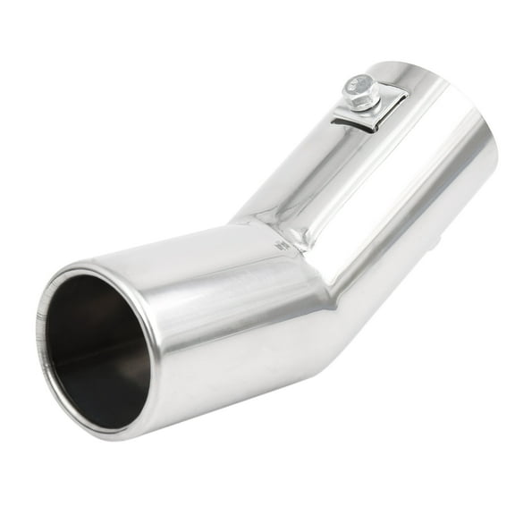 Unique Bargains 1PC Universal Car Chrome Curved Exhaust Tail Muffler Tip Pipe Fit Diameter 3/5" to 1 1/2"