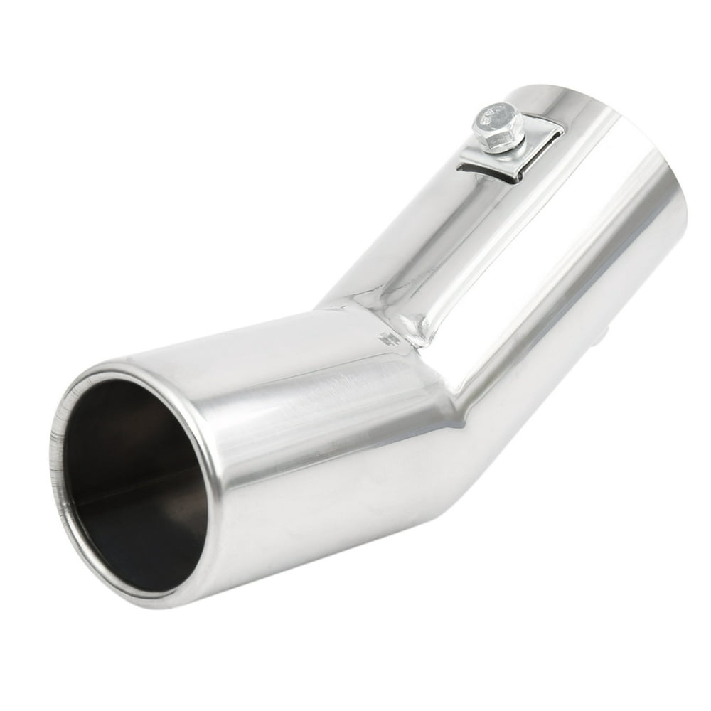 Car Chrome Curved Exhaust Tail Muffler Tip Pipe Fit Diameter 3/5" to 1