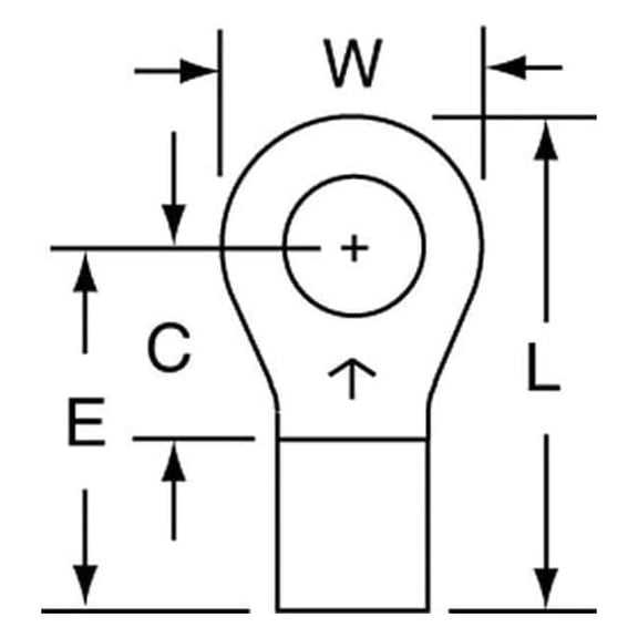 3m Ring Terminal,Bare,12 AWG,10 AWG,PK500 M10-10RK