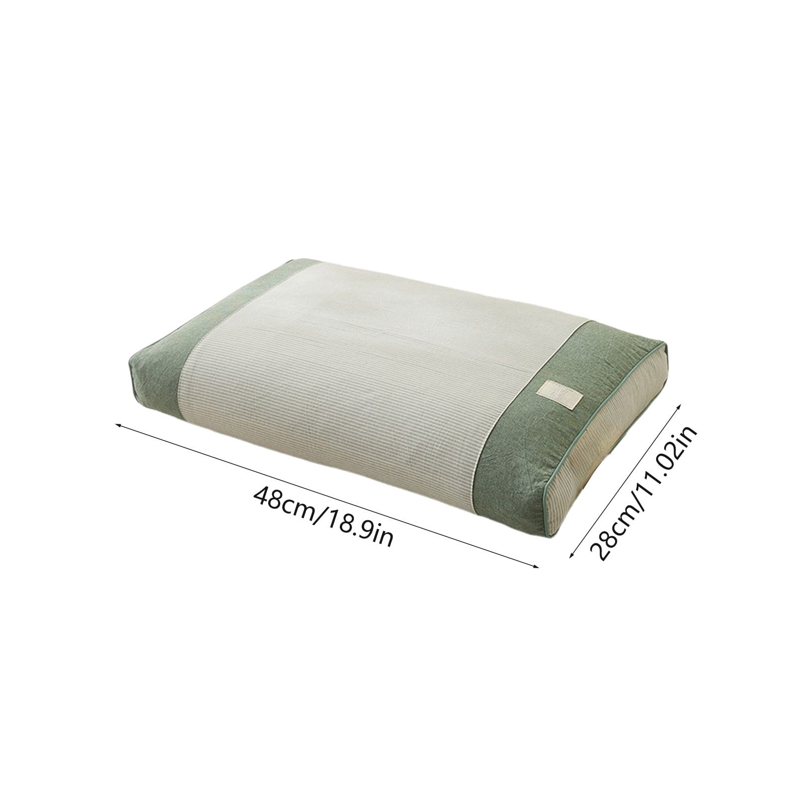Buckwheat Cervical Neck Pillow – Adjustable Neck Roll for Sleeping, Ergonomic Neck Support Bolster for Side & Back Sleepers, Pillow for Neck Pain Relief. (19*11In Green)