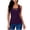 Purple, variant on Staron Summer Tank Tops for Women Casual Cross Front Sleeveless Fitted Solid Color Round Neck Camisole Blouse, Beige XL